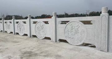 梧州芝麻白河道栏杆 石材栏杆