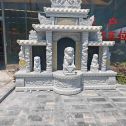 梧州芝麻白中国黑石材套墓 花岗岩墓碑