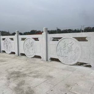 梧州芝麻白河道栏杆 石材栏杆