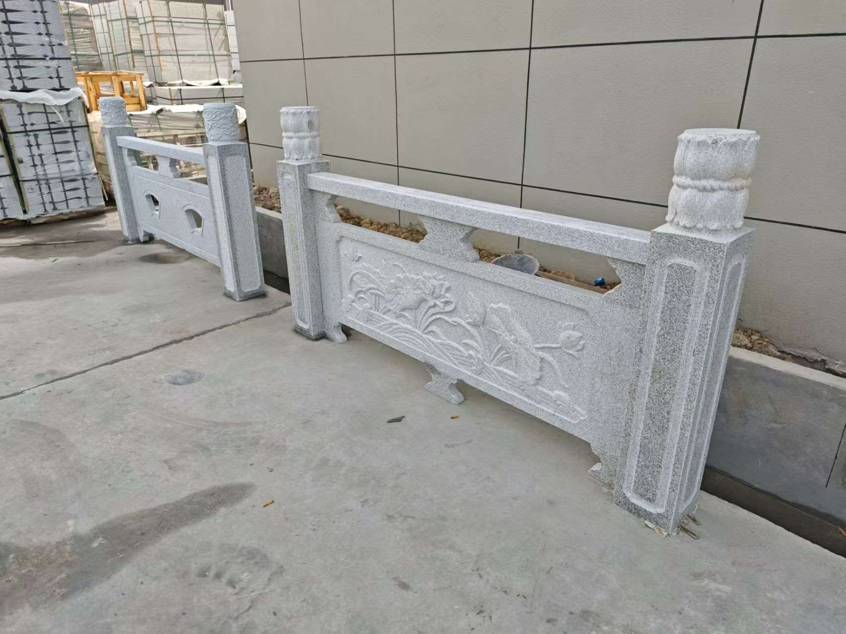 梧州芝麻白河道栏杆 石材栏杆
