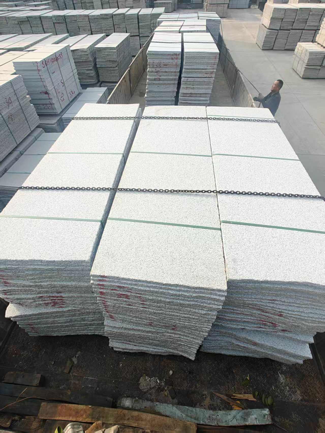 梧州芝麻白毛板，石材毛板